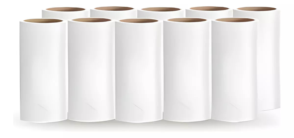 Repuesto Rodillo Adhesivo quita pelos pelusa pack x10 unidades