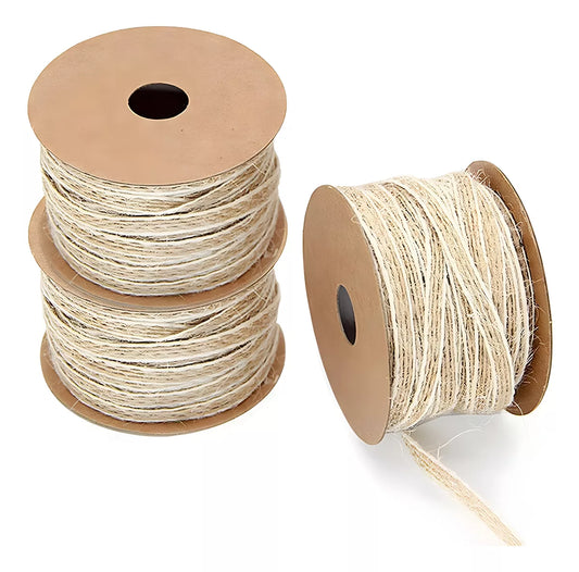 Rollos De Cinta Yute Natural 1.0cm 10m Arpillera Artesanias