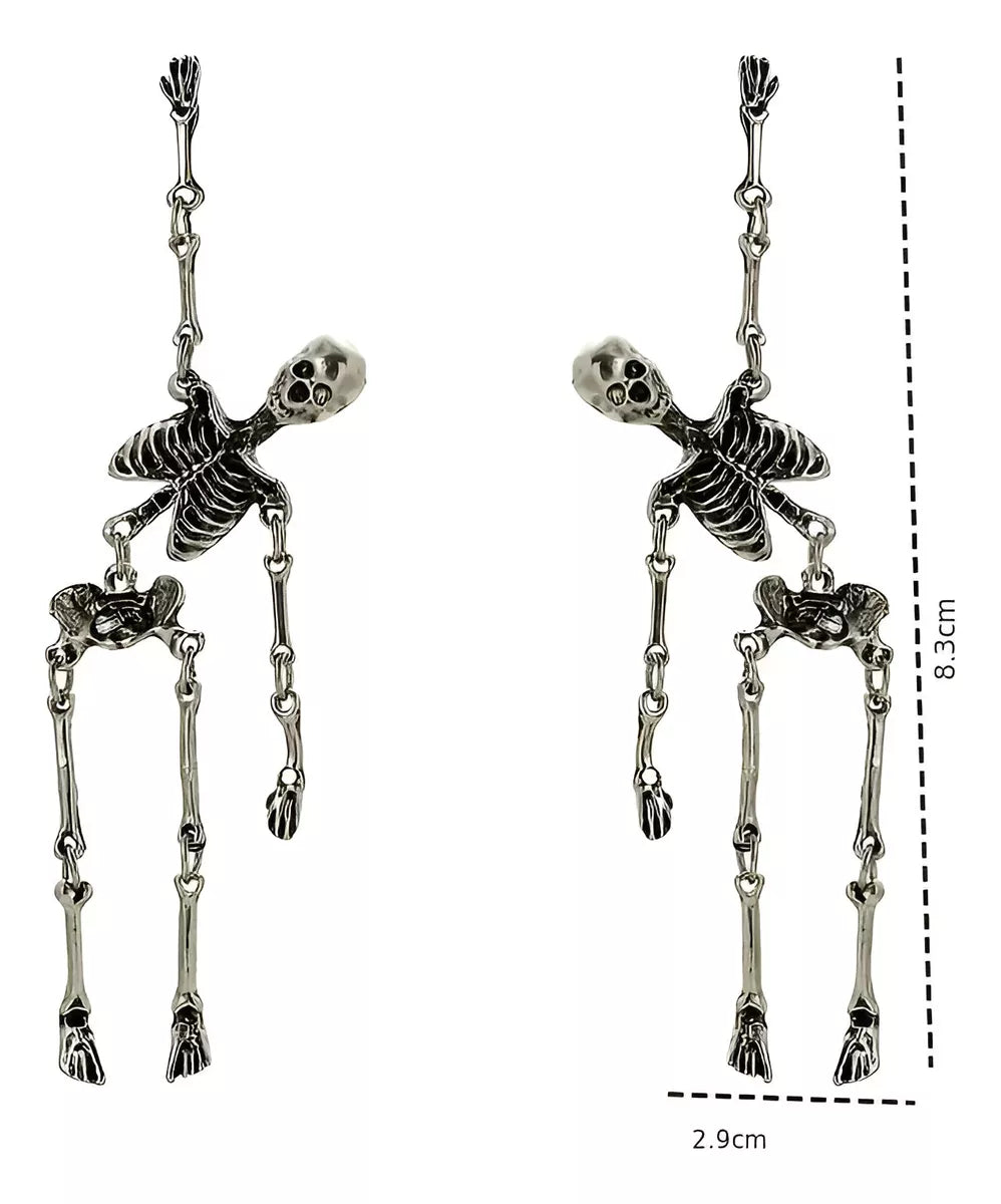 Pendientes Colgantes De Calavera Originales Halloween Chasco