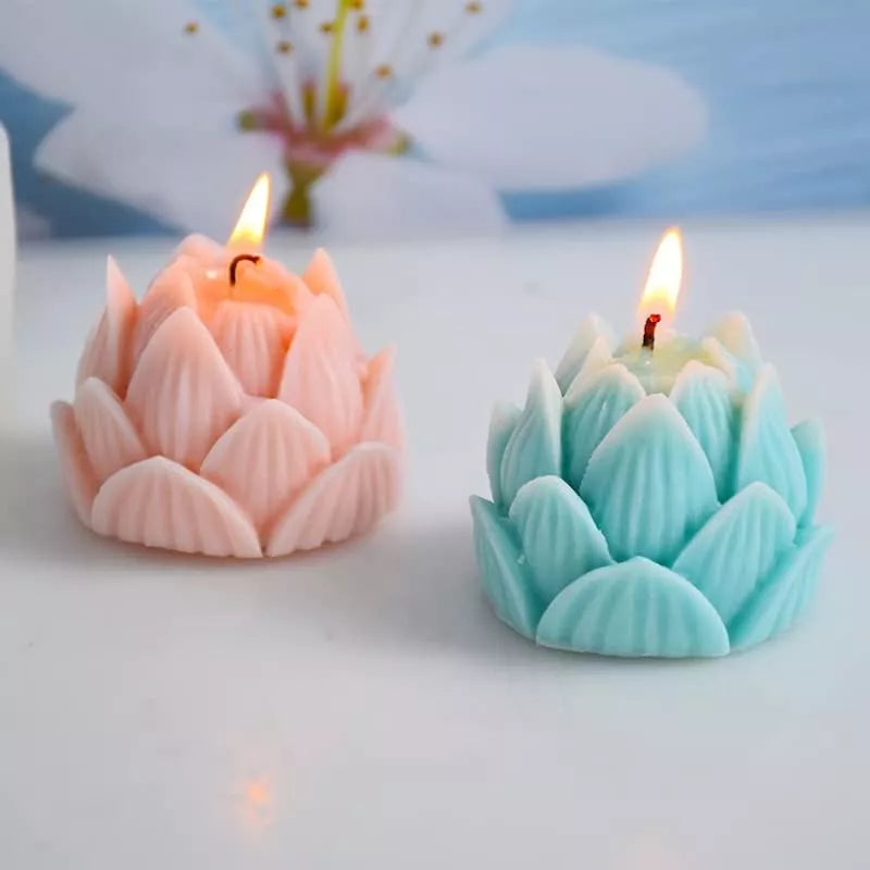 Molde Silicona Flor de lotto ideal para hacer Velas R-002