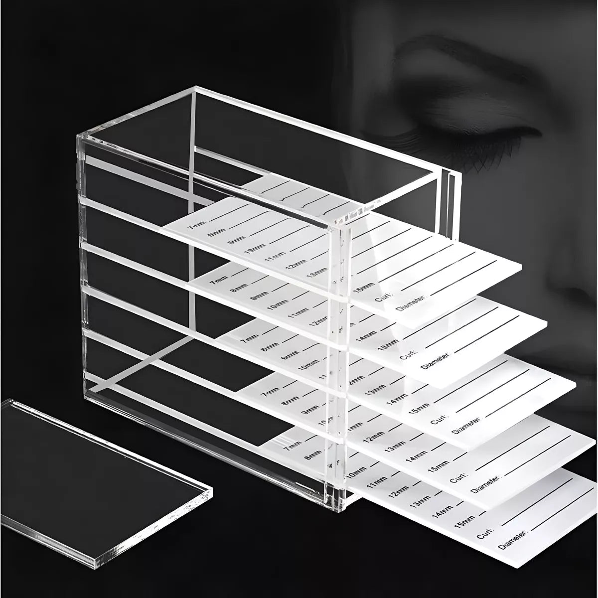Caja De Almacenamiento De Pestañas Transparentes Acrílico