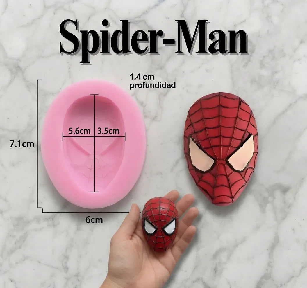 Set X7 Moldes De Silicona Super Heroes Y Villanos Spiderman