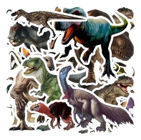 Set 50 Calcomanías De Dinosaurio Stickers Autoadhesivas