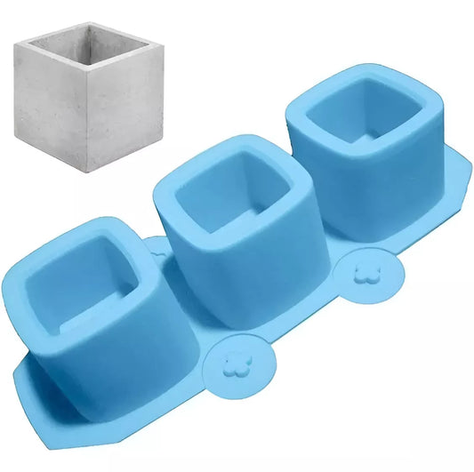 Molde De Silicona Macetas Forma Cuadrada