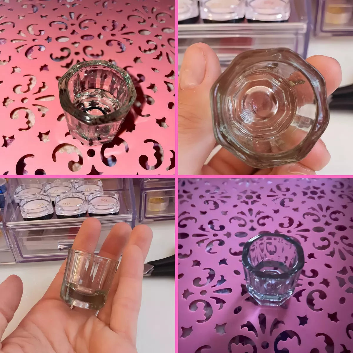Mezclador De Pigmentos En Polvo Acrílico Dappen, Vaso De Vidrio De 10 Ml FEDE-006