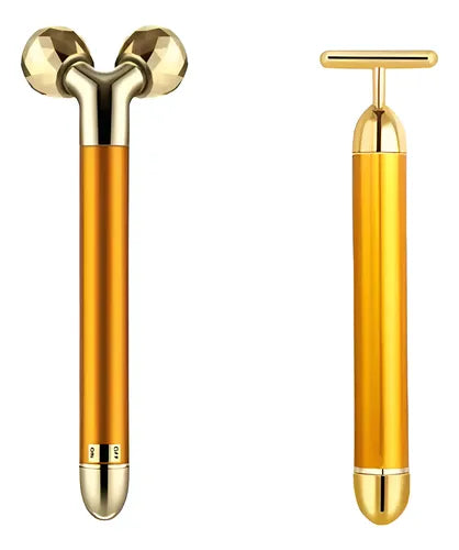 Rodillos Adelgazantes Para La Cara Masajeador Facial 2 En 1