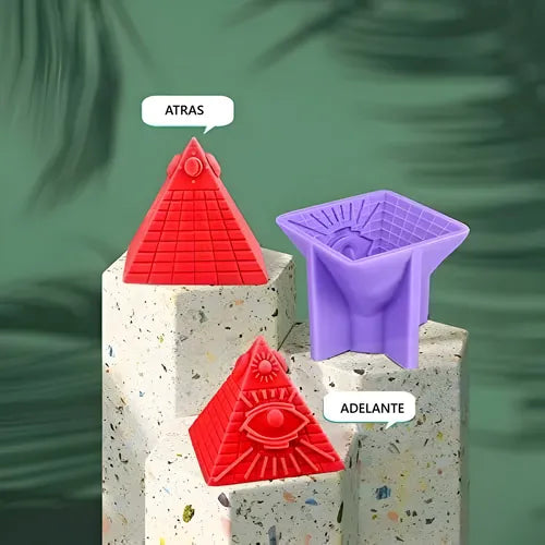 Molde Silicona De Piramide Ideal Velas Cera De Soja O Resina