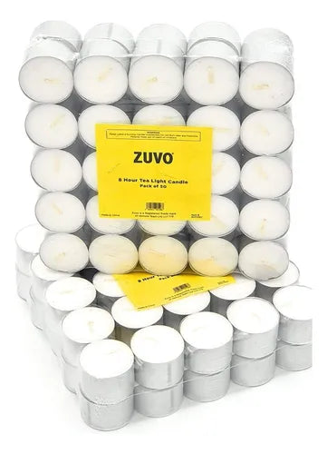 Velas Blancas Veladores Y Hornitos 8 Horas X50 Unidades