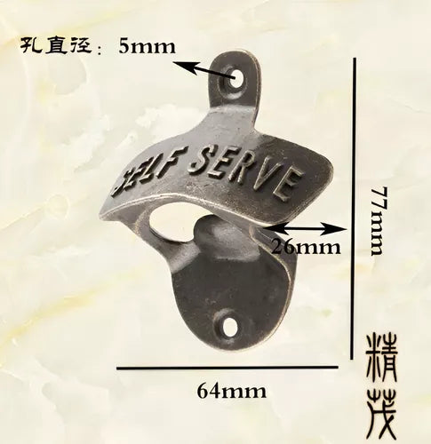 Destapador De Cerveza De Pared Vintage Hierro 10 Unidades