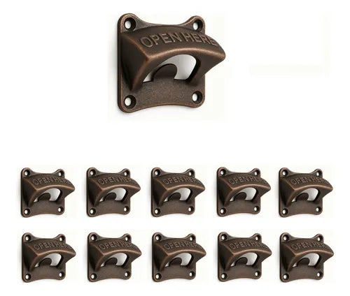 Destapador De Cerveza De Pared Vintage Hierro 10 Unidades