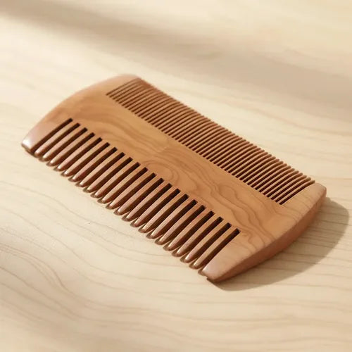 Peine De Madera Para Barba Y Pelo Doble Ideal Para Viajes