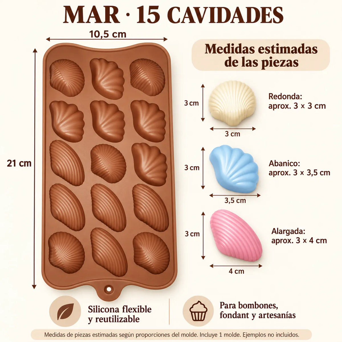 Medidas, usos y características del molde MAR