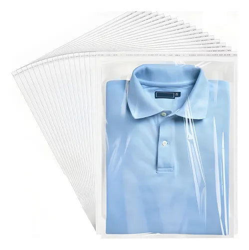 Bolsas De Celofan Grandes Con Adhesivo 30x40cm 100u Vestimenta