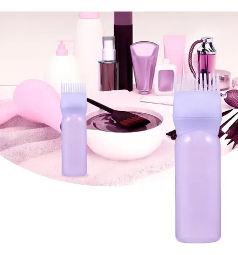Botella Aplicadora De Shampo Tinta Cabello Con Peine 160ml FEDE-010