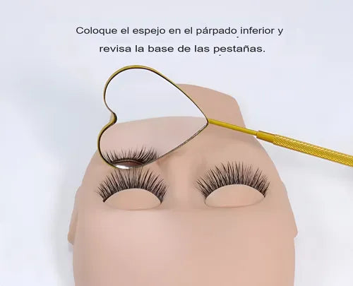 Espejo Forma De Corazón Para Extensiones De Pestañas Metal FEDE-014