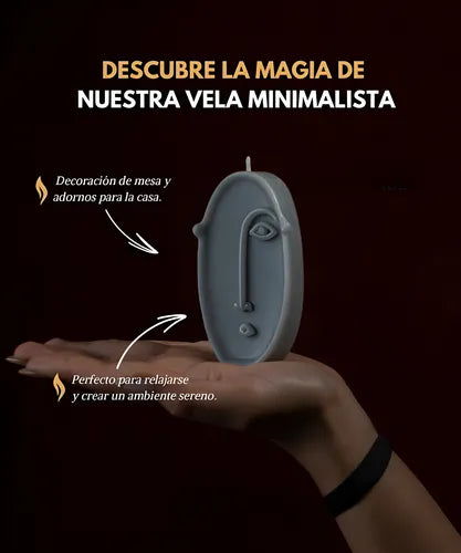 Molde De Vela Silicona Forma Geométrica De Cara Abstracta R-010