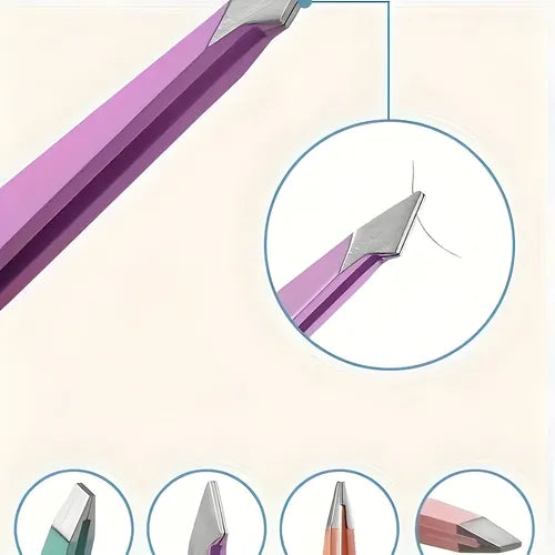 Kit De Pinzas De Ceja 4 En 1 Calidad Premium Agarre Perfecto