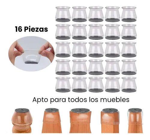 Protector Silicona Patas Sillas Muebles Sillas Regatones 16u