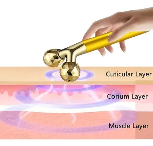 Rodillos Adelgazantes Para La Cara Masajeador Facial 2 En 1