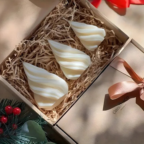 Molde De Silicona Para Velas Árbol De Navidad Torneado