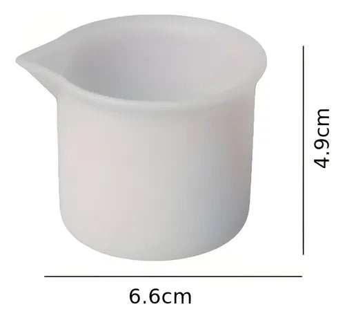 Set X2 Vaso De Silicona Taza Medidora 50ml Para Resina Epoxi