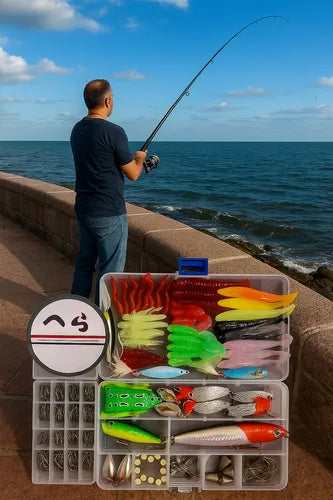 Kit Valija Organizador Señuelos Para Pesca 325pcs Completo