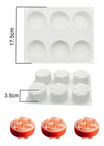 Molde Silicona Circulo Ideal Para Bañar o para hacer minis tortas