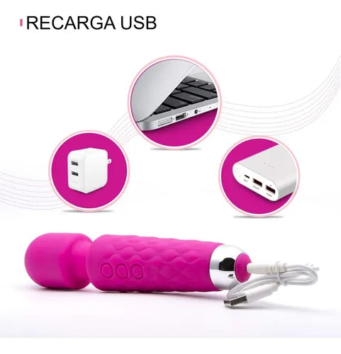 Vibradora Consolador Anal Vaginal Recargable Silencioso FEDE ADELANTE 02