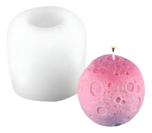 Molde De Silicona Ideal Para Velas Forma Luna Souvenirs R-057
