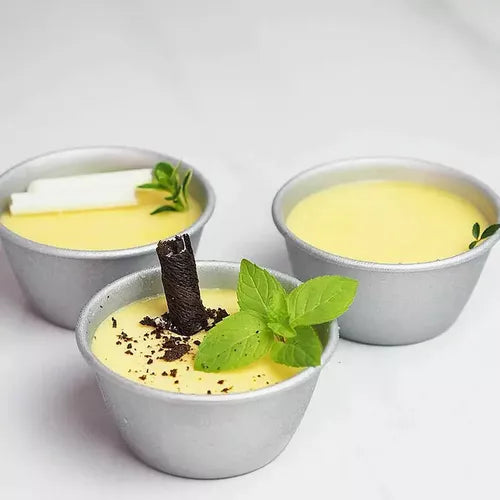 Set X6 Molde Para Flan Individual Postre De Acero Inoxidable