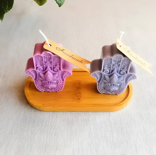 Molde Para Velas Forma Mano De Fatima Ideal Cera De Soja R-006