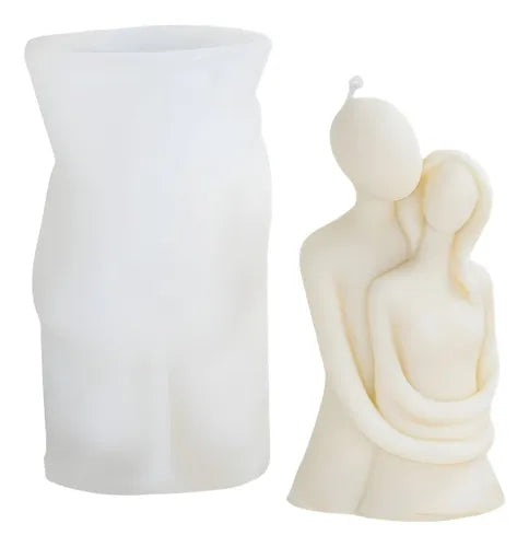 Molde Mujer Hombre Abrazados Pareja Ideal Velas Cera De Soja R-O54