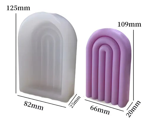 Moldes De Silicona Forma Arco iris Ideal Velas Artesanales R-017