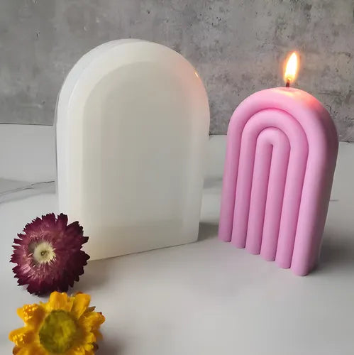 Moldes De Silicona Forma Arco iris Ideal Velas Artesanales R-017