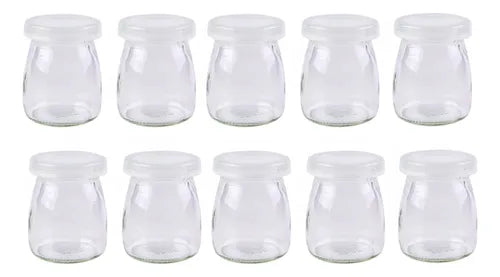 X10 Frasco De Vidrio Tapa Plastico Souvenirs Conservas leche materna 100ml