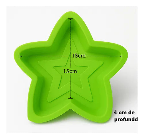 Molde De Silicona Para Tortas Forma Estrella Para Hornear