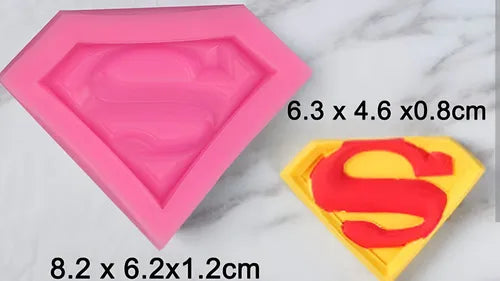 Molde De Silicona Escudo Superman Hombre De Hierro Dc Comic
