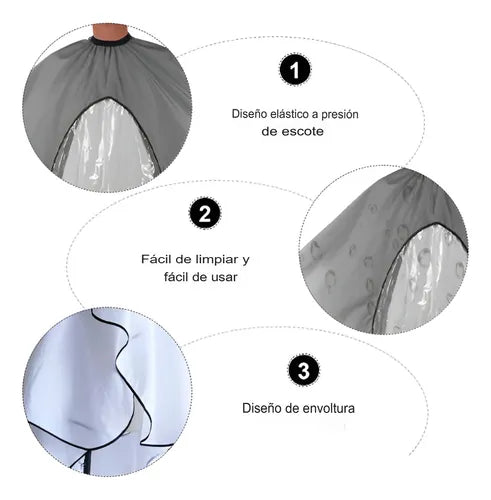 Delantal De Peluqueria Con Visor De Telefonos Ideal Barberia FEDE-006