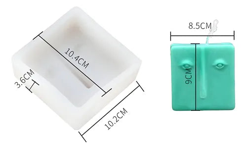Molde De Vela De Cara Humana Ideal Cera De Soja O Jabones R-011