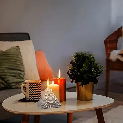 Molde Silicona De Piramide Ideal Velas Cera De Soja O Resina