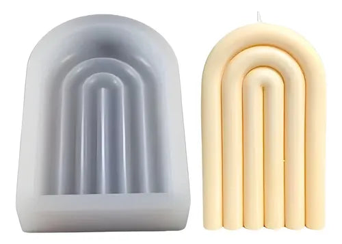 Moldes De Silicona Forma Arco iris Ideal Velas Artesanales R-017