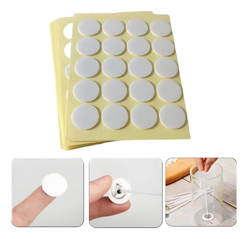 200un Pegatinas Para Mecha Pabilos Velas Artesanales 2.0cm
