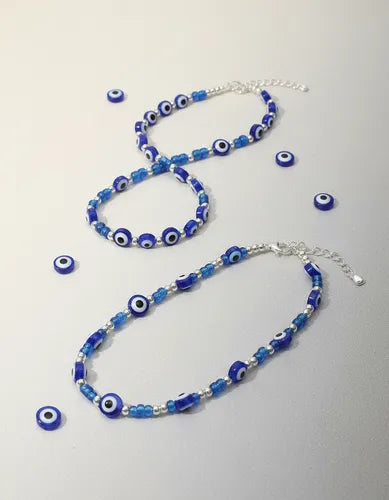 Ojo Turco Para Pulseras Collares Y Cadenas 50u 6x4mm
