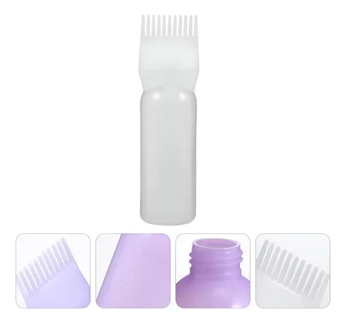 Botella Aplicadora De Shampo Tinta Cabello Con Peine 160ml FEDE-010