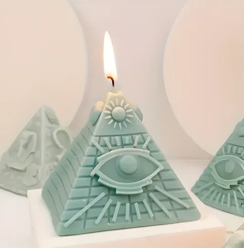 Molde Silicona De Piramide Ideal Velas Cera De Soja O Resina
