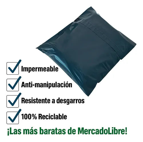 Bolsas Sobres Adhesivas 15x25cm Lisas Negras Ecommerce 100un