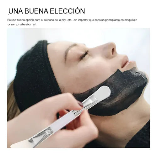 Pincel De Silicona Uso Facial Para Mascarillas Doble Punta FEDE-011