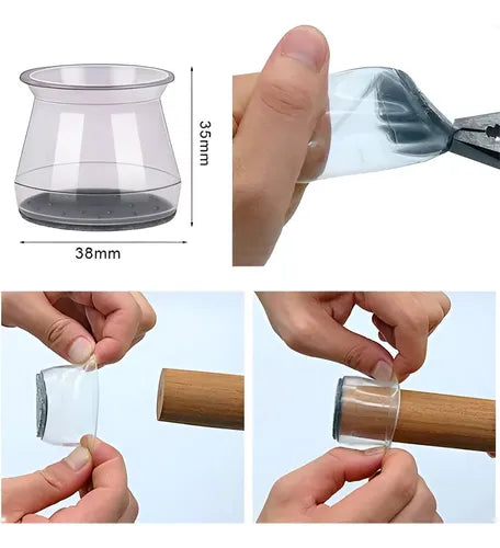 Protector Silicona Patas Sillas Muebles Sillas Regatones 16u