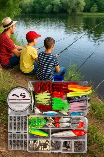 Kit Valija Organizador Señuelos Para Pesca 325pcs Completo