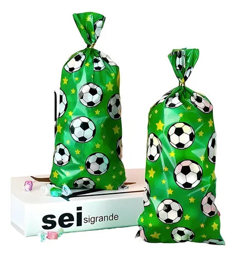 Pack De 10 Bolsas Para Sorpresitas Fútbol Ideal Souvenirs